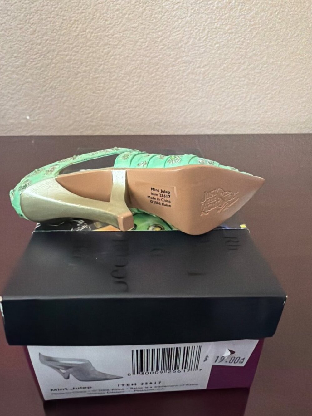 2006 Just The Right Shoe by Raine "Mint Julep" #25617 NEW in Box - Picture 13 of 13